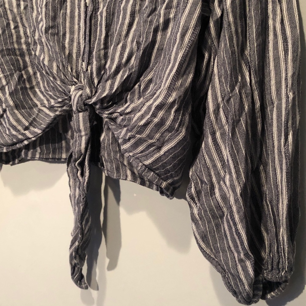 Tie Front American Eagle Button Down - image 2